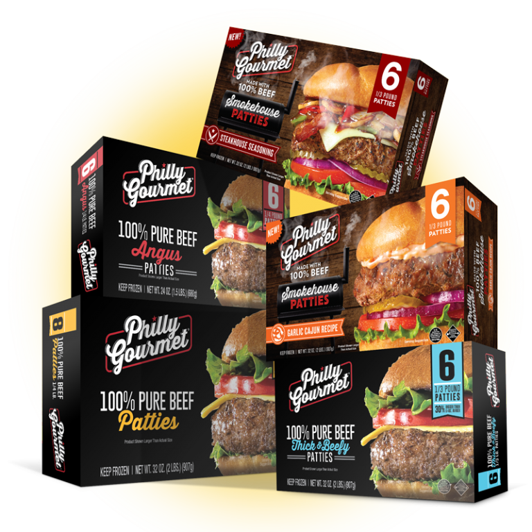 Philly Gourmet Burger Patties Steaks 100 Beef Grilling Burgers