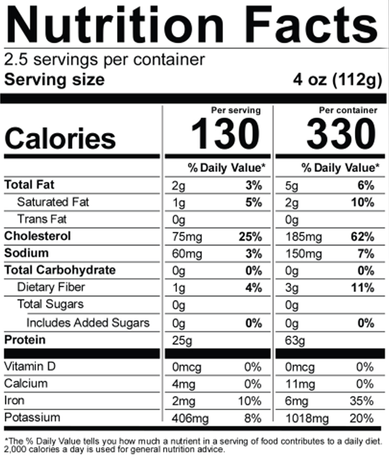 Shaved Steak Nutrition Information