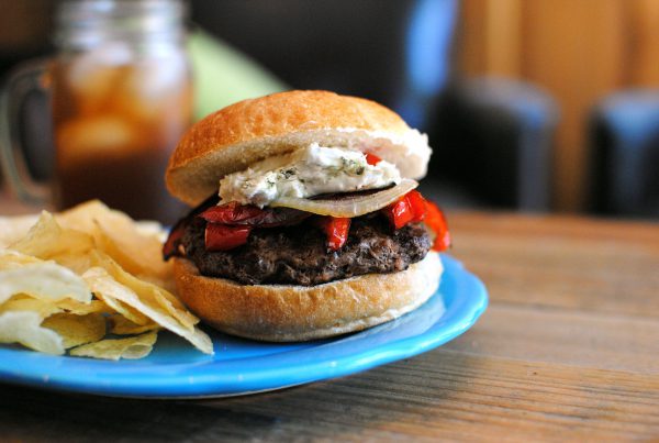 white and blue hamburgs
