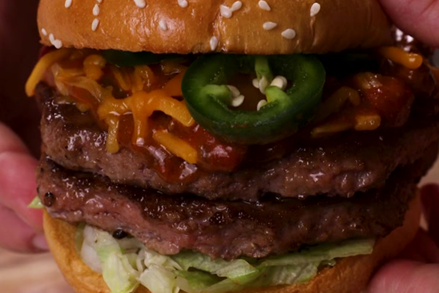 Chili Cheese Double Burger