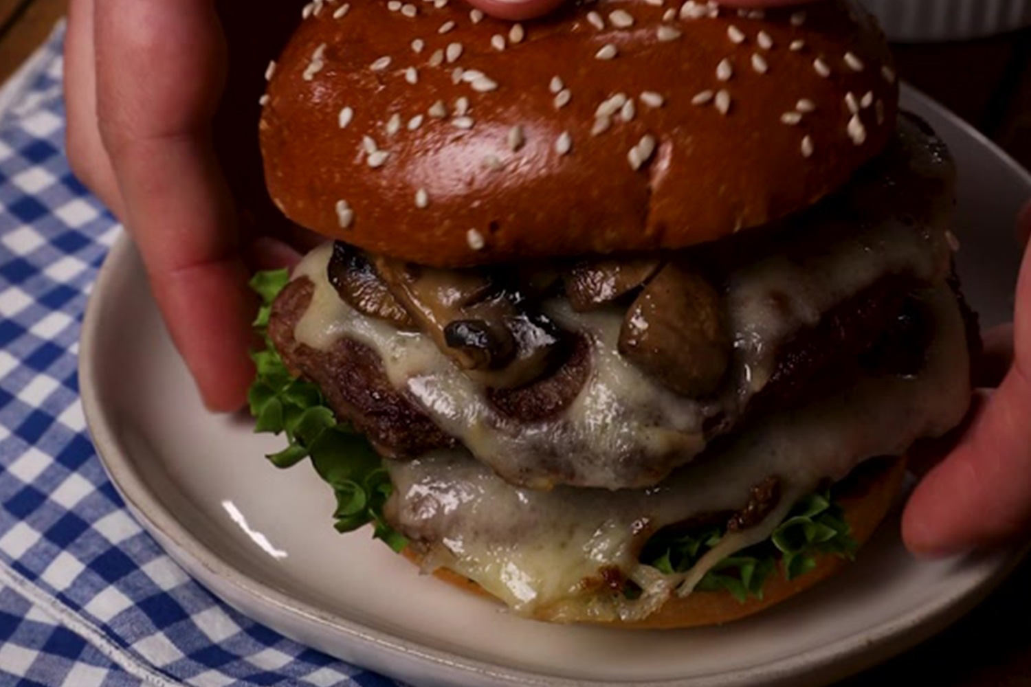 Mushroom Swiss Smashburger