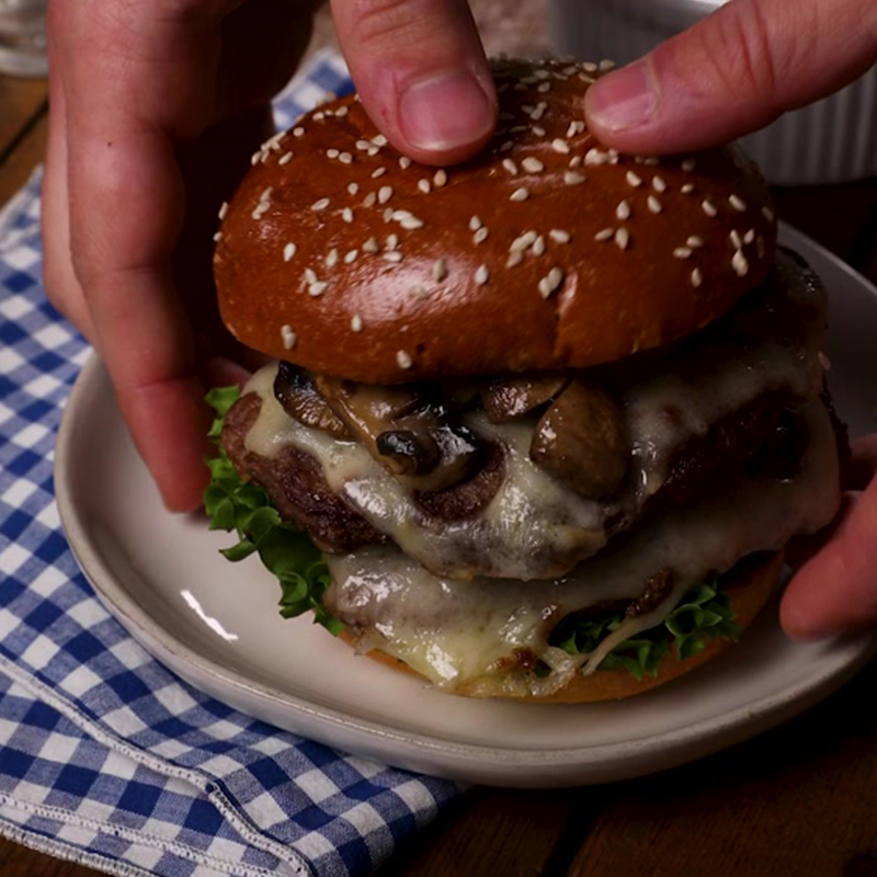 Mushroom Swiss Smashburger Recipe