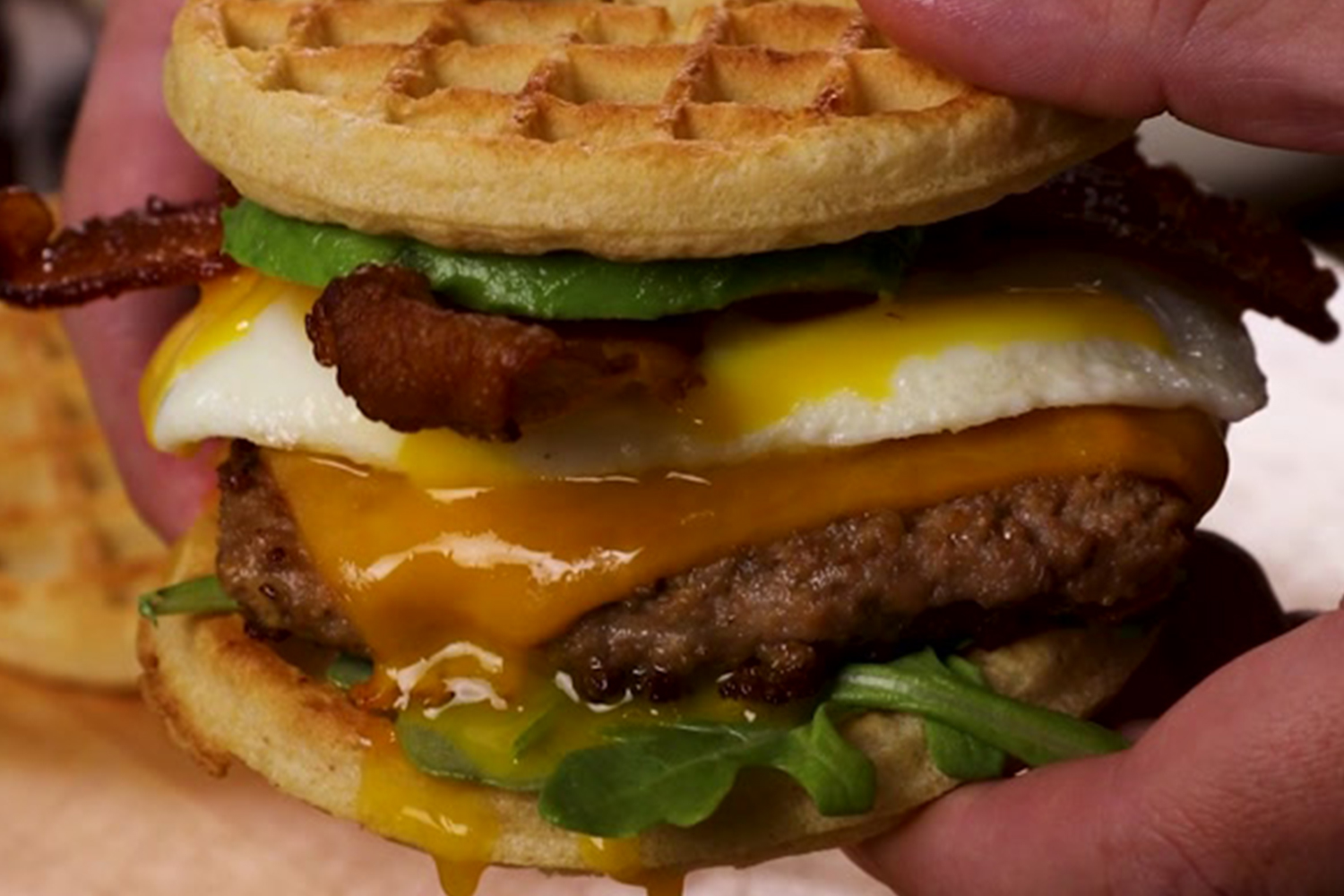 Waffle Breakfast Burger