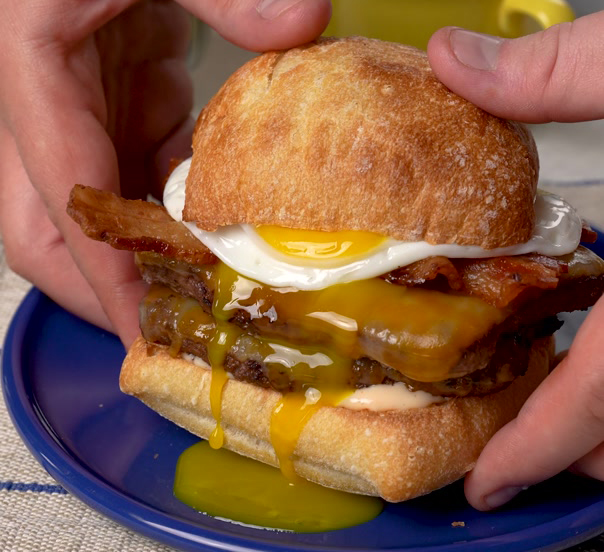 Sweet-and-Spicy Brunch Burgers Recipe